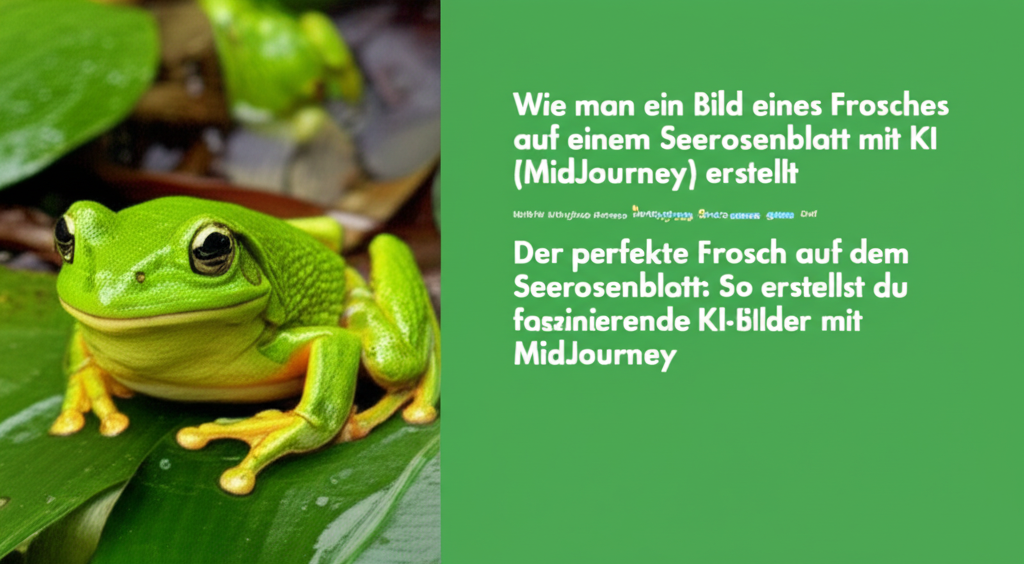 Der perfekte Frosch auf dem Seerosenblatt: So erstellst du faszinierende KI-Bilder mit MidJourney