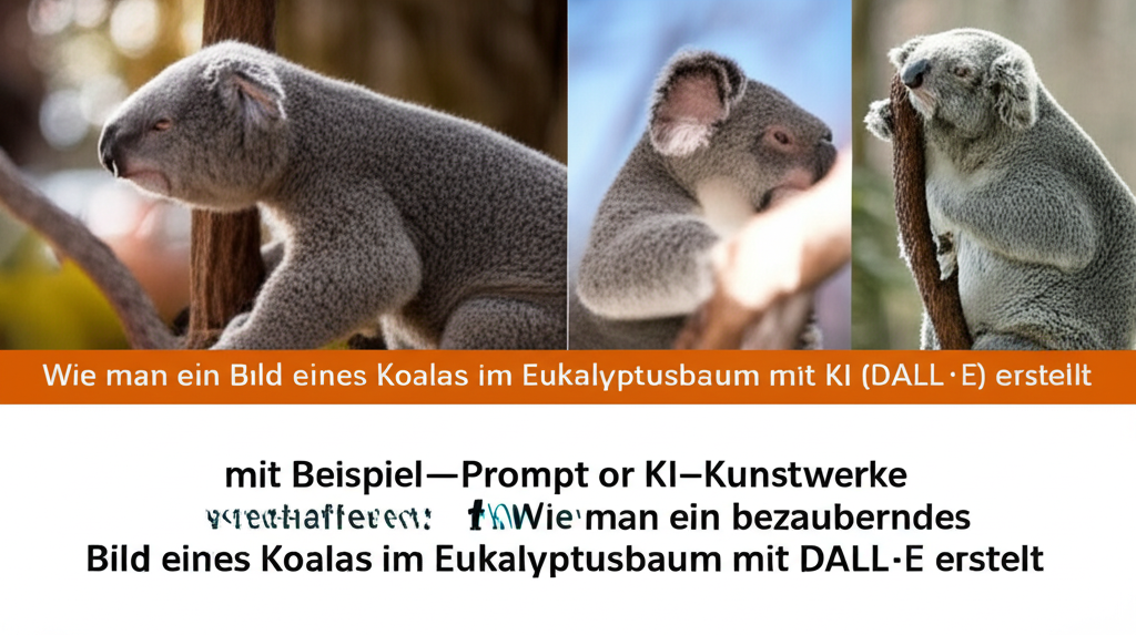 KI-Kunstwerke erschaffen: Wie man ein bezauberndes Bild eines Koalas im Eukalyptusbaum mit DALL·E erstellt