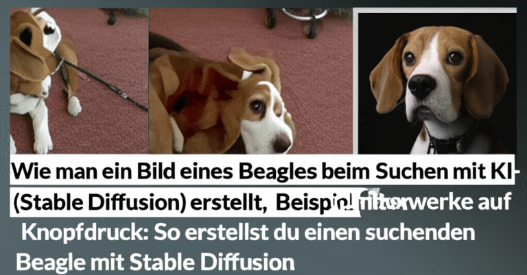 Meisterwerke auf Knopfdruck: So erstellst du einen suchenden Beagle mit Stable Diffusion