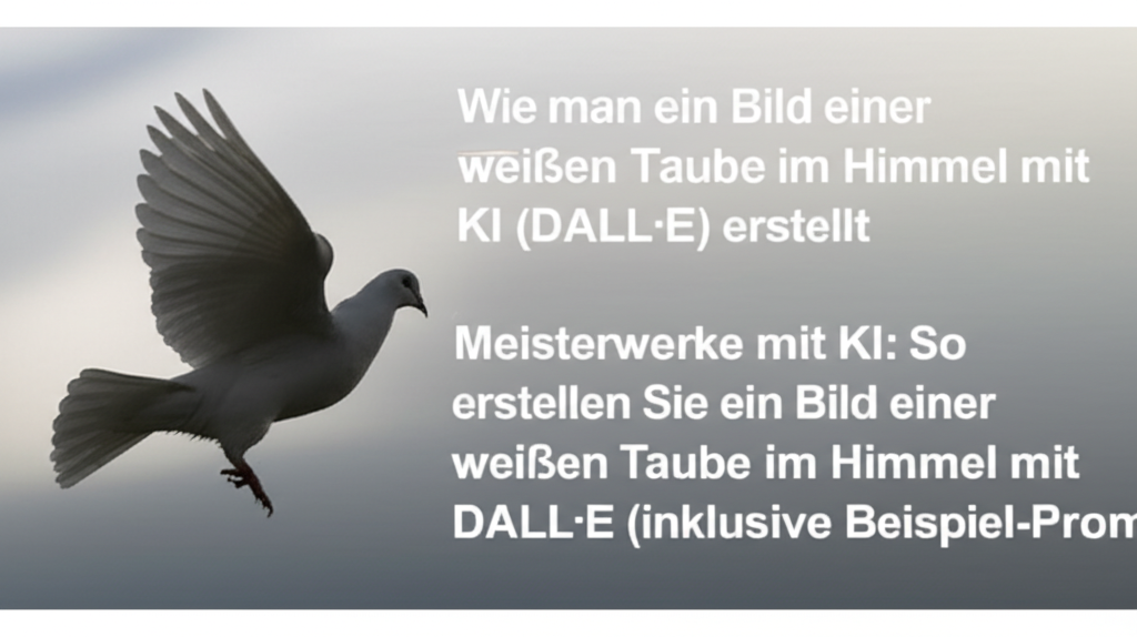 Meisterwerke mit KI: So erstellen Sie ein Bild einer weißen Taube im Himmel mit DALL·E (inklusive Beispiel-Prompt)