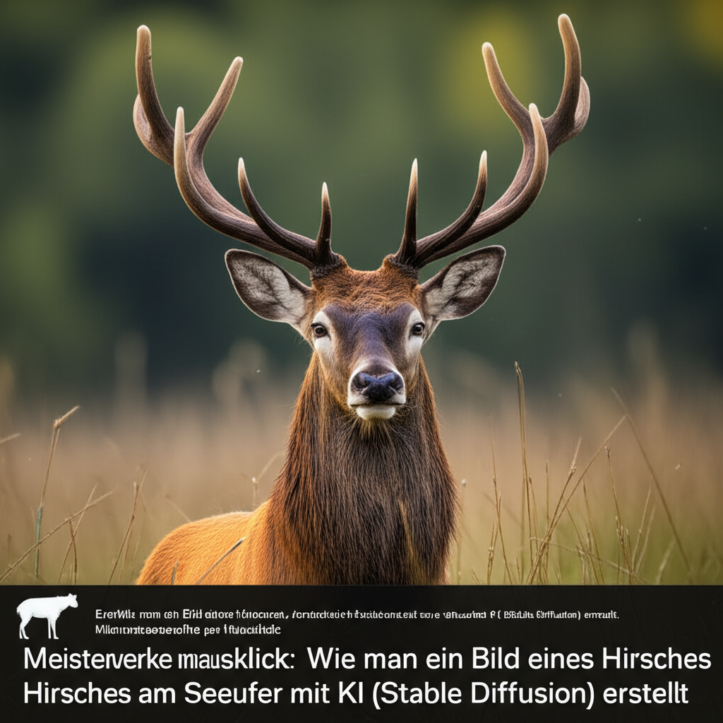 Meisterwerke per Mausklick: Wie man ein Bild eines Hirsches am Seeufer mit KI (Stable Diffusion) erstellt