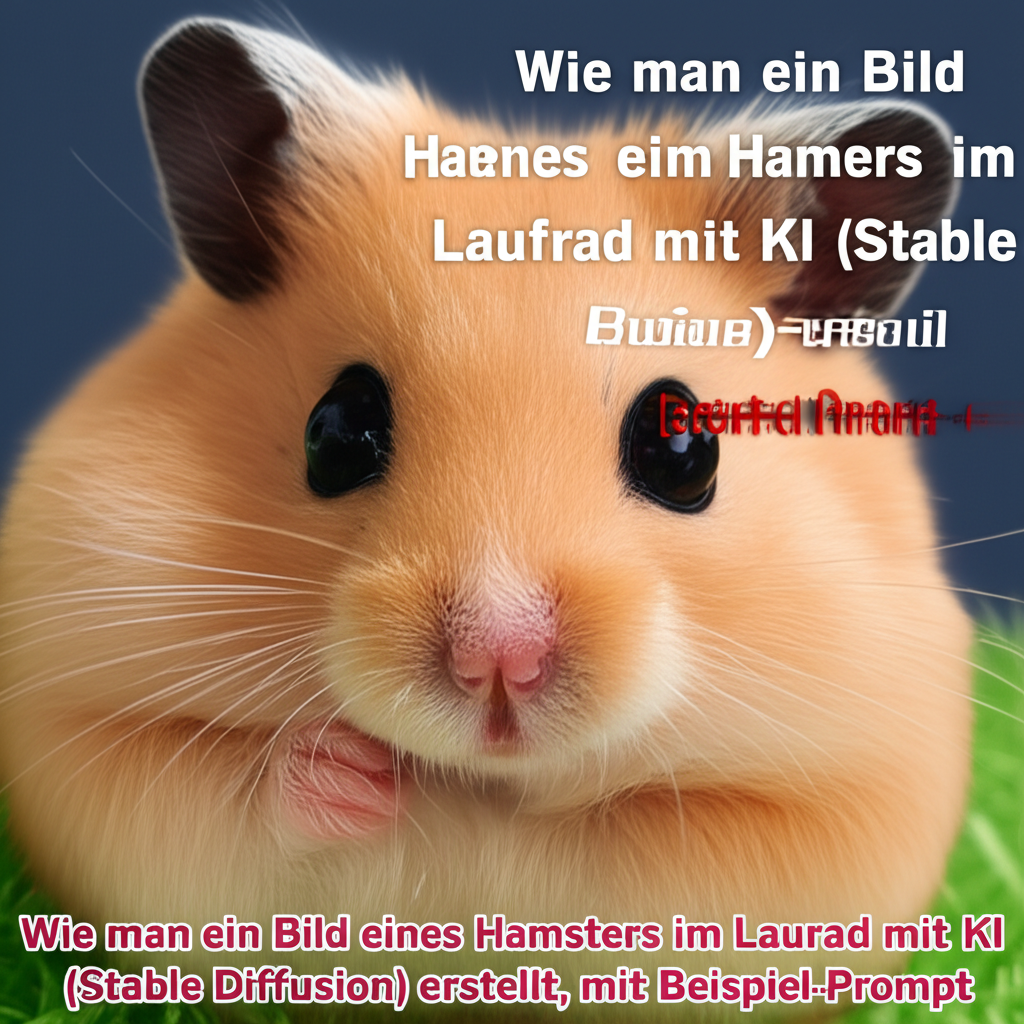 Wie man ein Bild eines Hamsters im Laufrad mit KI (Stable Diffusion) erstellt, mit Beispiel-Prompt