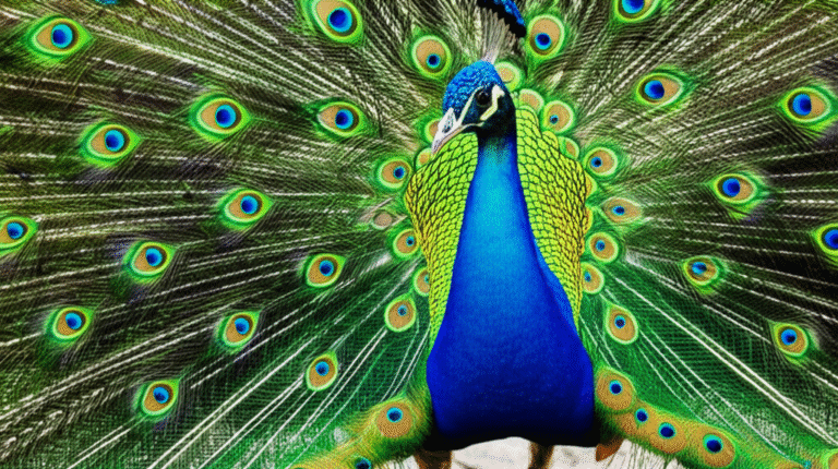 Wie man ein Bild eines Pfaus mit geöffnetem Rad mit KI (Stable Diffusion) erstellt, mit Beispiel-Prompt